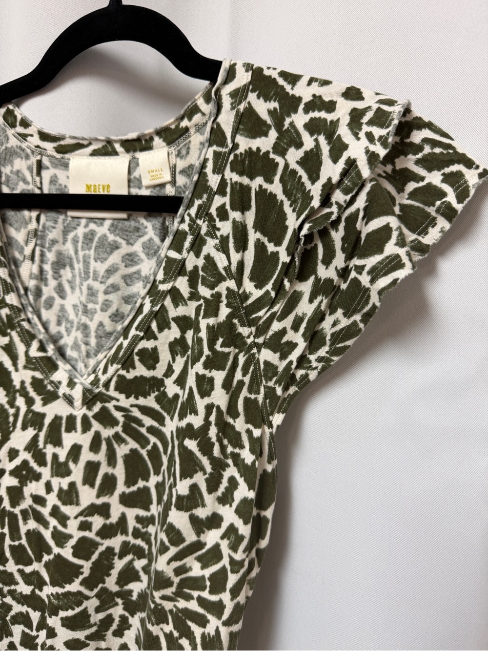 Maeve Catie Ruffle-Sleeved Tee - Picture 3 of 6